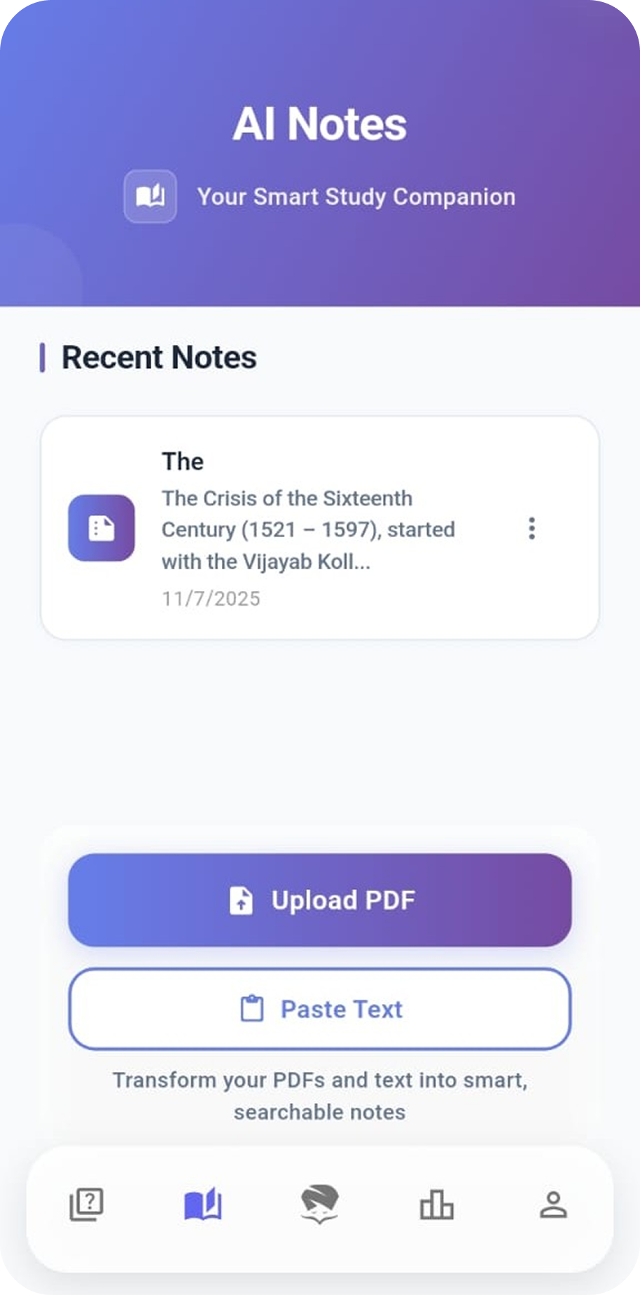 PDF Summarization Screenshot